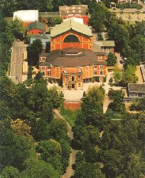 Aerial view of the Festspielhaus.